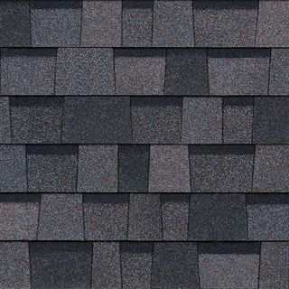 Asphalt shingle swatch in Midnight Plum